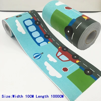 waist line 13 10 м мультяшная декоративная наклейка на талию, детская комната, плинтус, граница, слон, движение, цветы, наклейка на стену s для детей - Цвет: waist line 13
