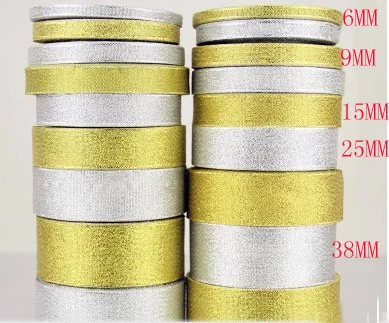 Красивая Золотая Серебряная Блестящая лента 10 метров красивая и ленты для шитья