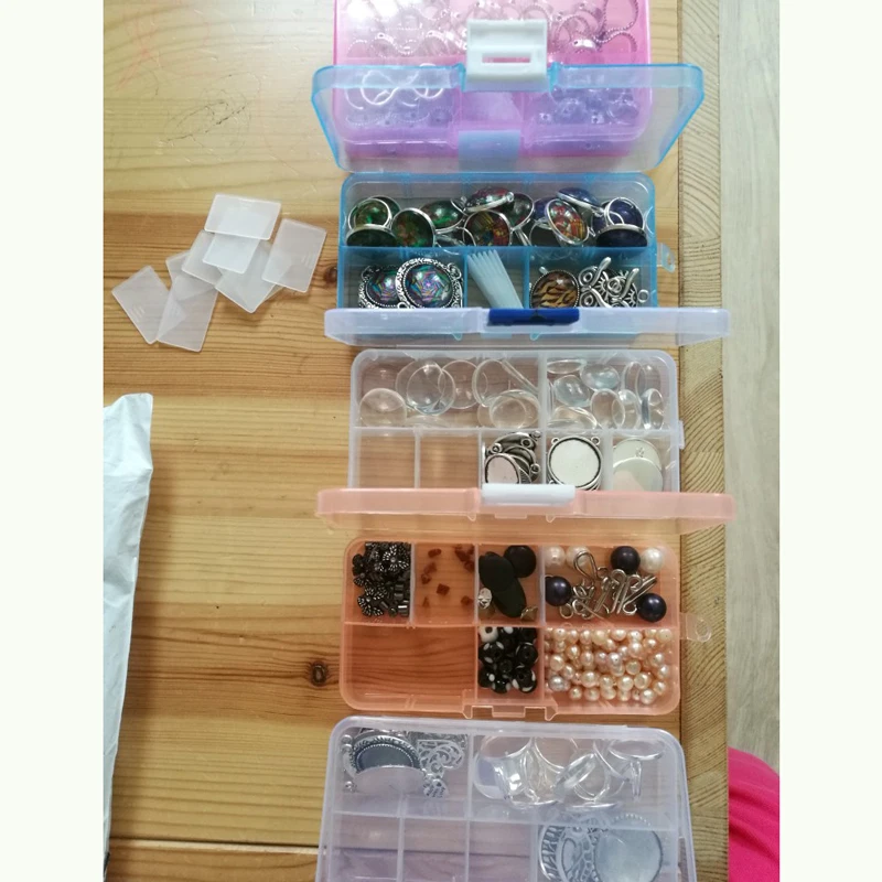 Пластиковый ящик для хранения с 10 отделениями Компактный регулируемый контейнер