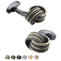 brand hawson fashion jewelry knot cufflinks for men wedding gift cuff links with luxury cufflinks gift box