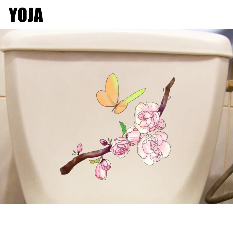 YOJA 22*21CM Cherry Blossom Pansy Branch Classic Bedroom Wall Sticker Bathroom Toilet T1-0488 | Дом и сад