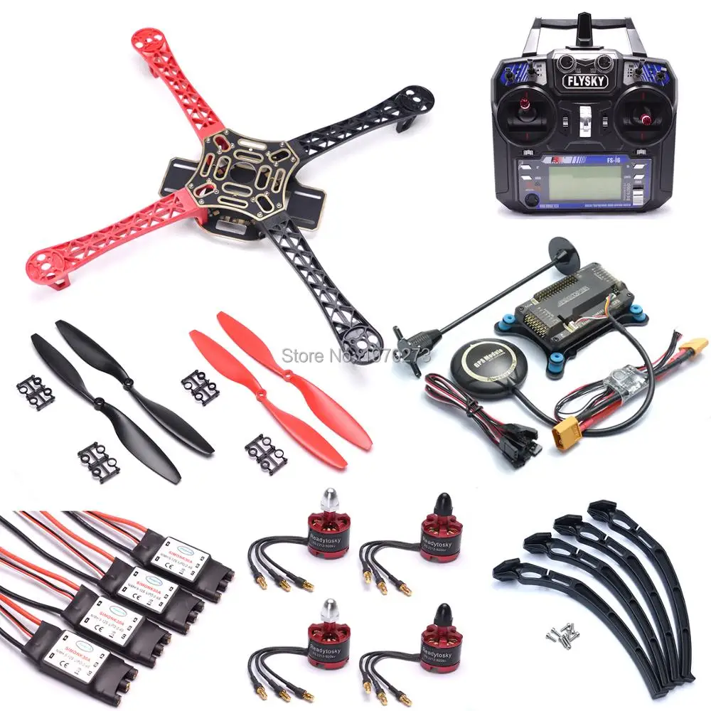 F450 стойка квадрокоптера комплект рама APM2.8 Контроллер полета 7 м gps 2212 920kv двигатель 30A ESC 1045 Опора Flysky FS-i6 FS I6 передатчик