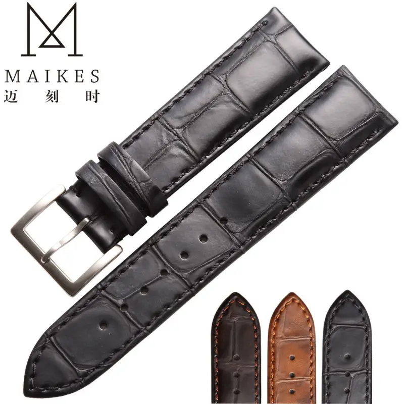 Ремешок для часов MAIKES HQ 18 19 20 22 мм аксессуары наручных ремешок из натуральной кожи