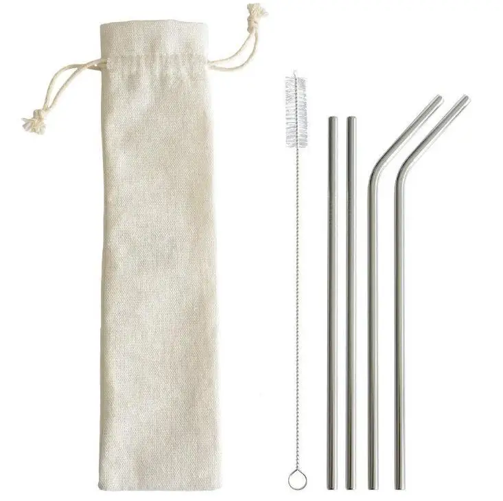 6 шт./компл. из нержавеющей стали соломинки наборы многоразовый питьевой набор