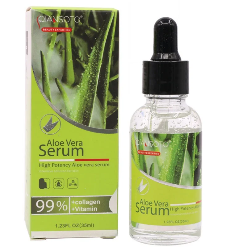 

New Aloe Vera Six Peptides Hyaluronic Liquid Anti Wrinkles Serum For Face Cream Whitening Skin Care Anti-Aging