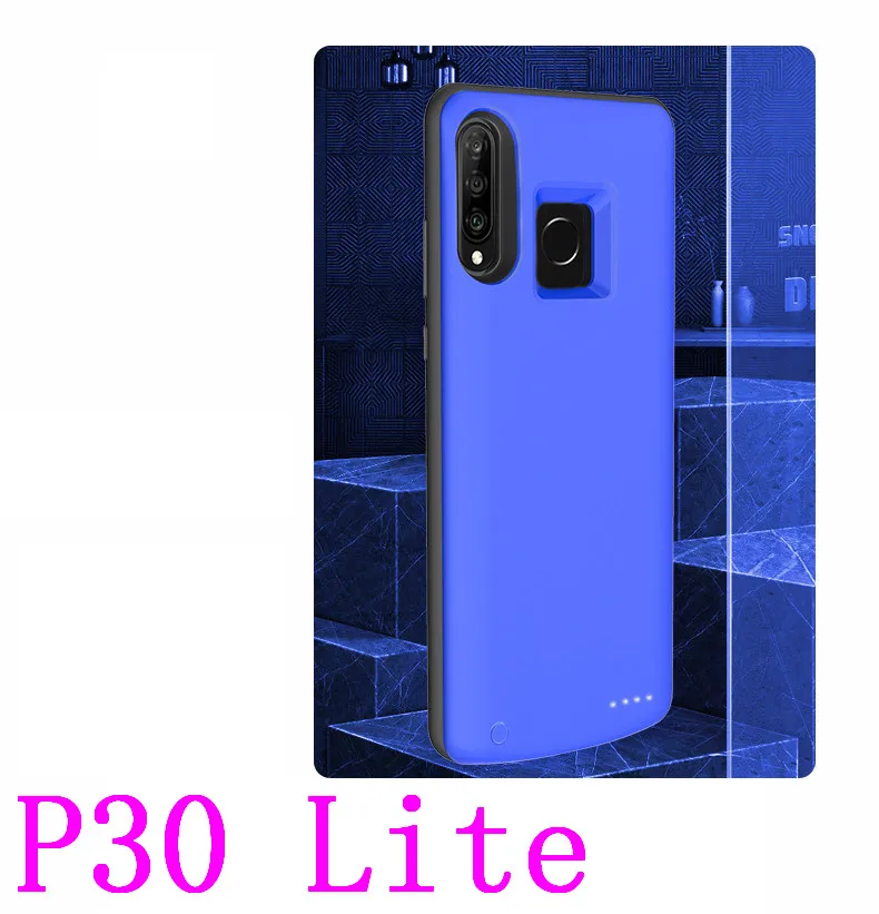 P30 Lite-Blue Для huawei Nova 4 4e тонкий противоударный чехол для зарядного устройства для huawei P30 Pro Lite Honor View V20 запасной внешний аккумулятор задняя крышка - Цвет: P30 Lite-Blue