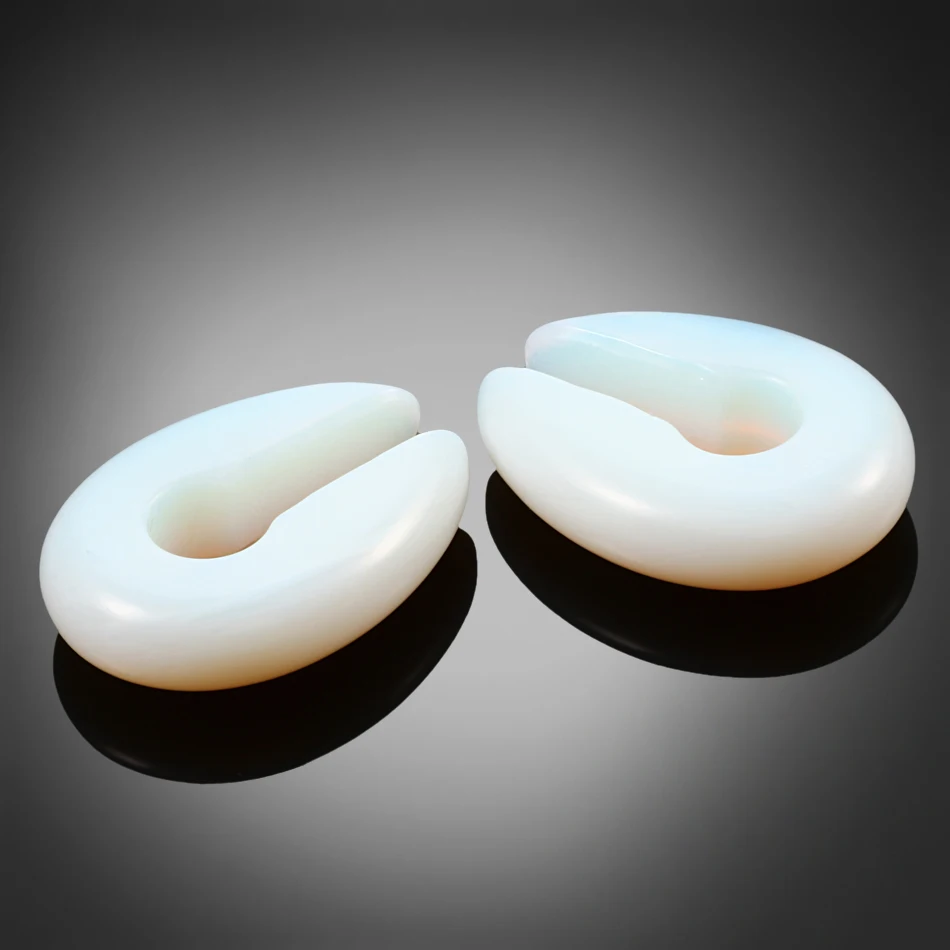 Серьги подвески с опаловым камнем 6 8 10 мм 2 шт.|earrings body jewelry|expander piercingear expander |