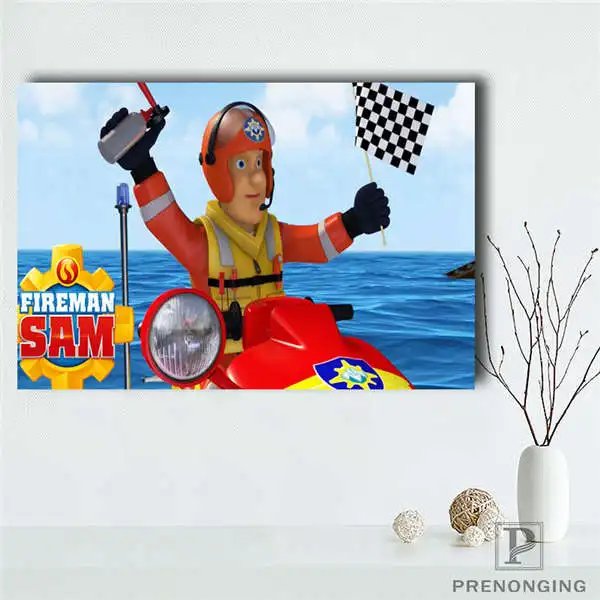 Canvas Poster Холст постер из шелковой ткани Пожарный Сэм на заказ бумага Классическая картина ретро ПЕЧАТЬ Плакаты Плакат домашний Декор#190114 - Цвет: Canvas Poster