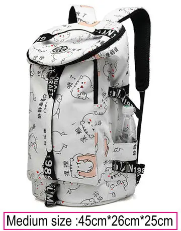 medium white 36L дорожный рюкзак для ноутбука, женский рюкзак, школьные сумки для девочек-подростков, цветочный принт, rugzak back pack kippling, женский рюкзак - Цвет: medium white