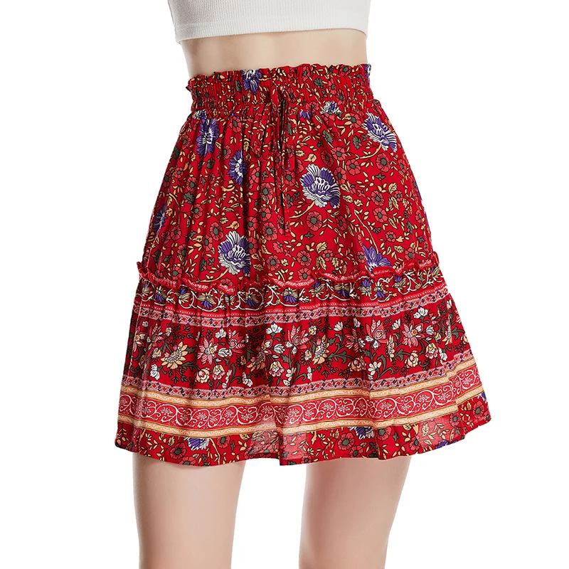 Сексуальная Женская мода Высокая талия юбка с оборками для женщин сломанный