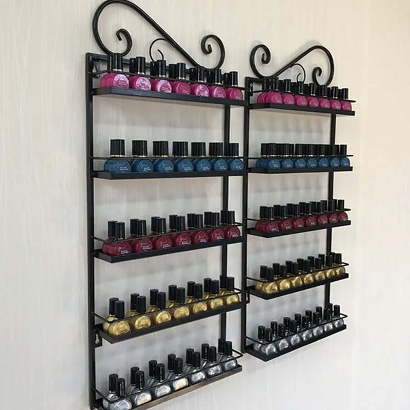 Подвесная полка из кованого железа для хранения лака ногтей|storage hanging shelves|hanging