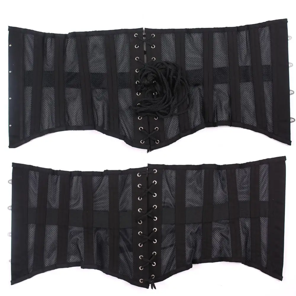 Корсет из 26 стальных корсажей корсет для тренировок на талии со шнуровкой сзади
