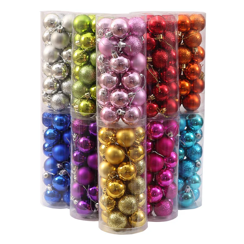 24 шт./упак. Рождественская елка украшения диаметр 3 см или 4 рождественские шары