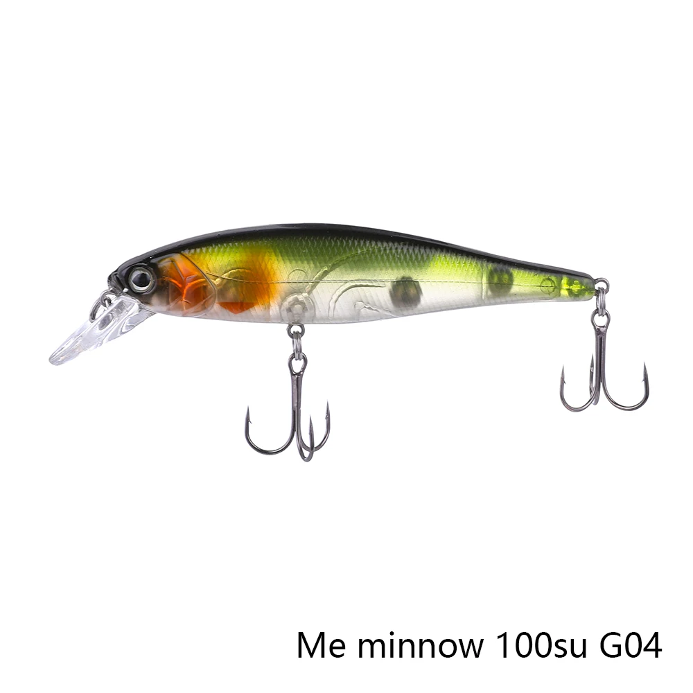 Meminnow100suG04 MAKEBASS Jerkbait гольян подвесной рыболовные приманки 3.9in/0,58 oz искусственные жесткие приманки рыболовные снасти для профессиональных рыболовов - Цвет: Meminnow100suG04
