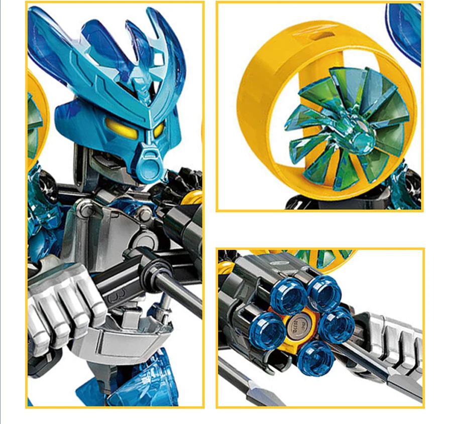 Smartable BIONICLE 6 шт./партия джунгли рок вода земля лед огонь фигурки строительный блок набор игрушек для мальчика совместимые все бренды