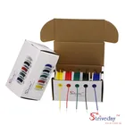 UL 1007 26AWG 50 мкоробка Кабельная линия PCB Провод Луженая Медь 5 цветов смешанный сплошной Комплект проводов Электрический провод DIY