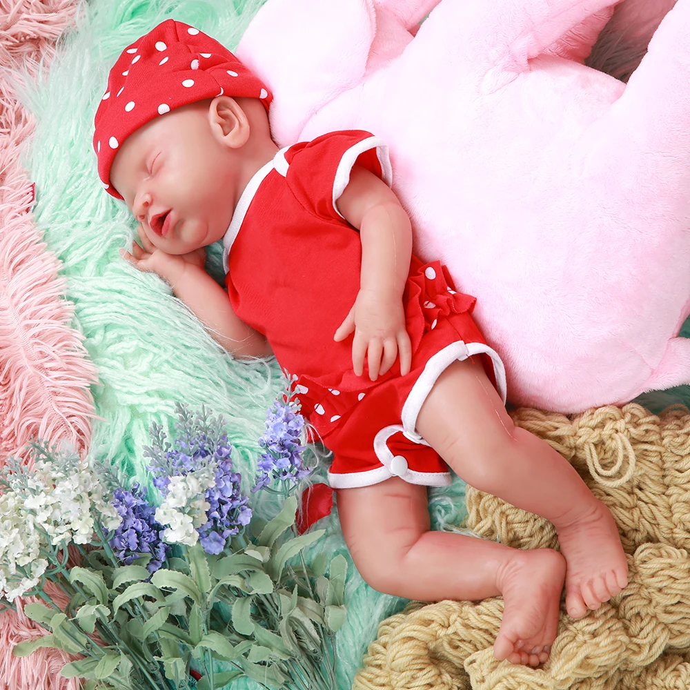 IVITA WG1514 46 см 2972 г Силиконовые Мягкие реалистичные bebe reborn baby doll похожие настоящие девушки закрытые глаза juguetes игрушки для детей