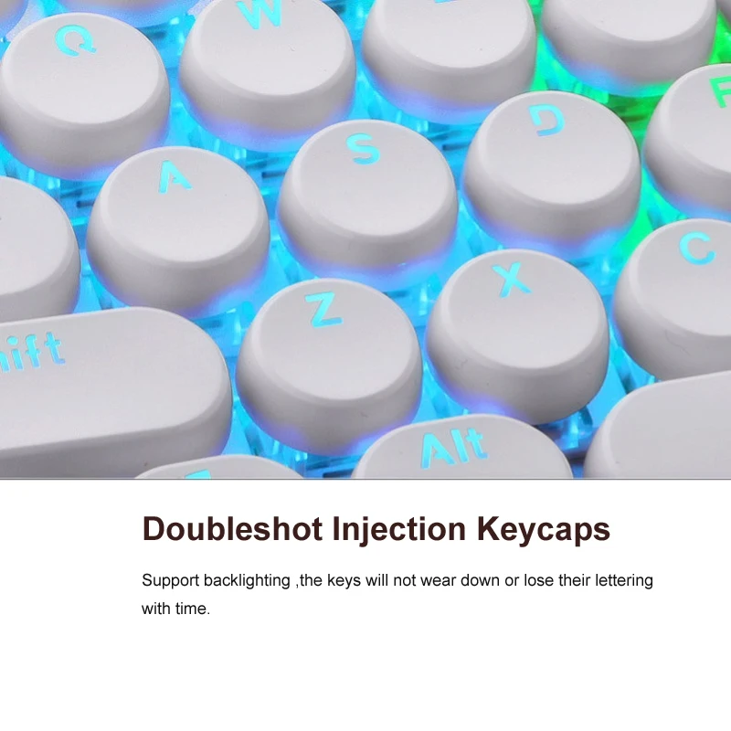 Круглые механические колпачки для клавиатуры Cherry MX Outemu Doubleshot с подсветкой в