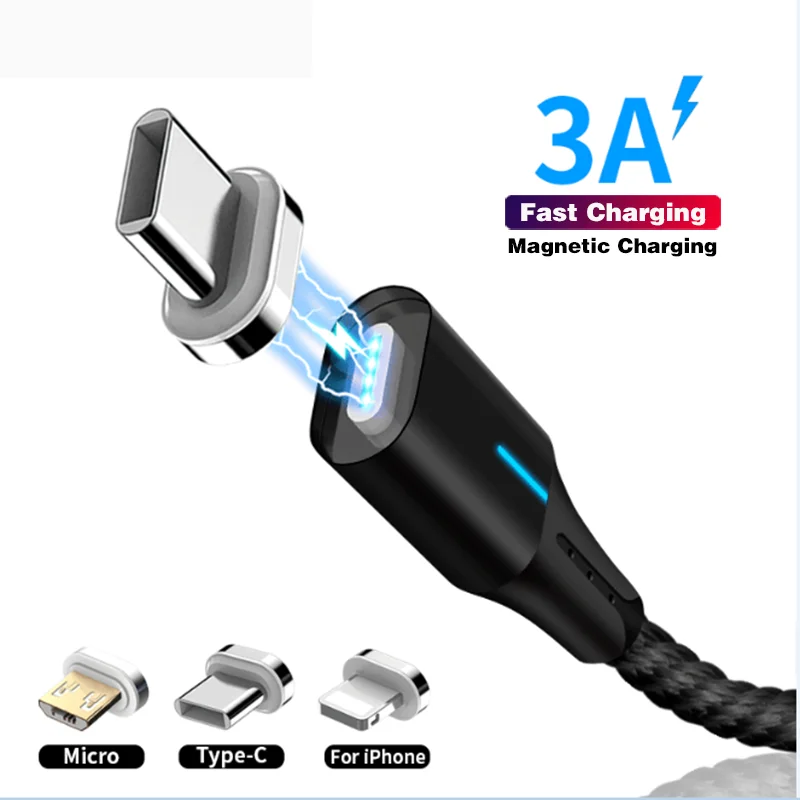 Магнитный кабель Micro usb type C адаптер для быстрой зарядки телефона Microusb магнитное