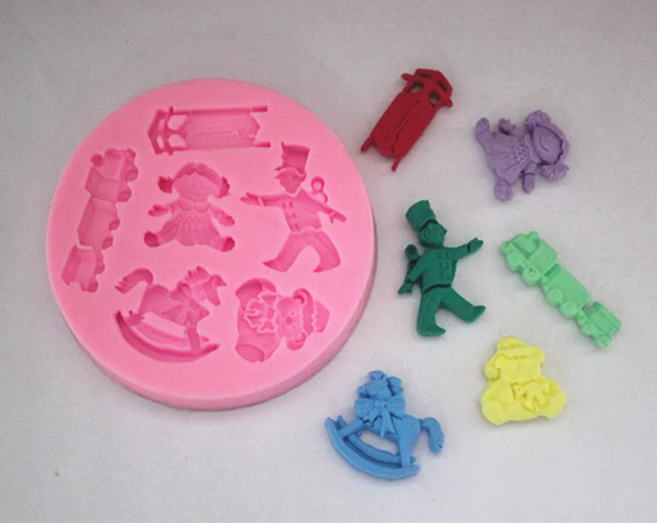 Поезд девушка карусель силиконовые помадки торт формы мыло Шоколад Форма для