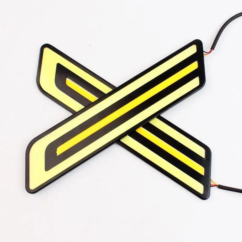 DC 12V 2 x DRL автомобильные COB светодиодные дневные ходовые огни + Сигнальные поворота