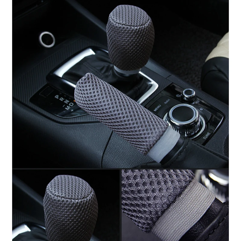 Universal Gear Shift Knob Cover Nets Cloth Handbrake Grip HandleProtector Covers Antiskid Protect Interior Accessories | Автомобили и
