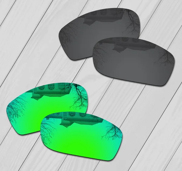 Black-Green E.O.S поляризованные улучшенная замена линз для Oakley Солнцезащитные очки с челюстью-множественный выбор - Цвет линз: Black-Green