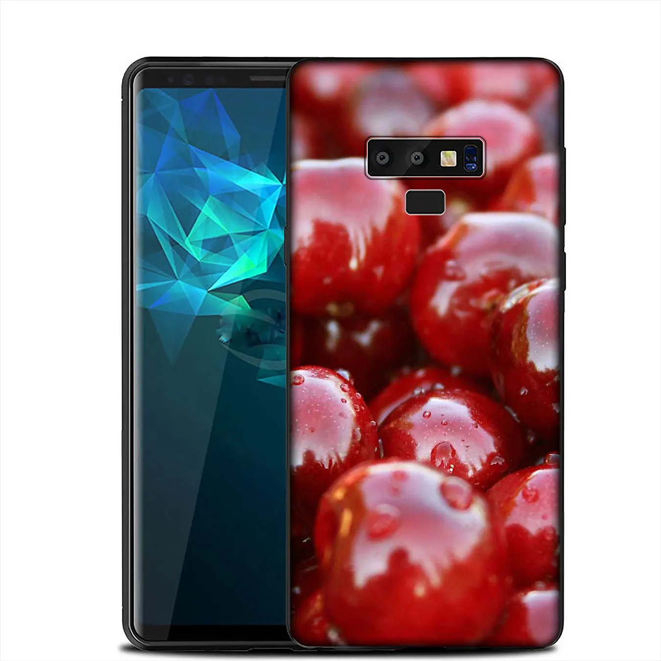 IYICAO Cherry summer fruit Soft Silicone Case for Samsung Galaxy A6 A9 A8 A7 2018 A3 A5 2016 2017 Note 9 8 10 Plus Lite |