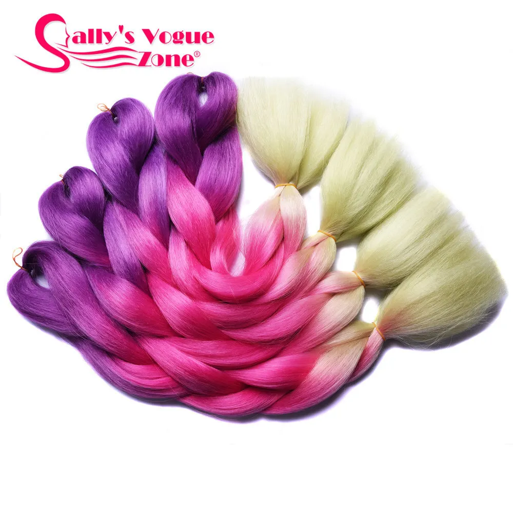 Sallyhair, Омбре, синтетические плетеные волосы, мятный зеленый цвет, Sallyhair, 24 дюйма, огромные косички, высокотемпературное волокно для наращивания волос - Цвет: #14