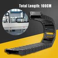 1000mm length drag chain reinforced nylon cable drag chain wire carrier 25x77mm transmission chain for cnc router machine tools