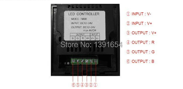 DC12-24V Сенсорная панель RGB LED контроллер настенное крепление полный цвет Диммер