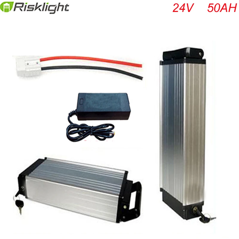 Без налогов 24В 50ah перезаряжаемая литиевая батарея задняя стойка ebike с зарядным