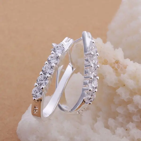 Wholesale silver plated Earring 925 jewelry Cute Zircon Earrings SMTE312 | Украшения и аксессуары