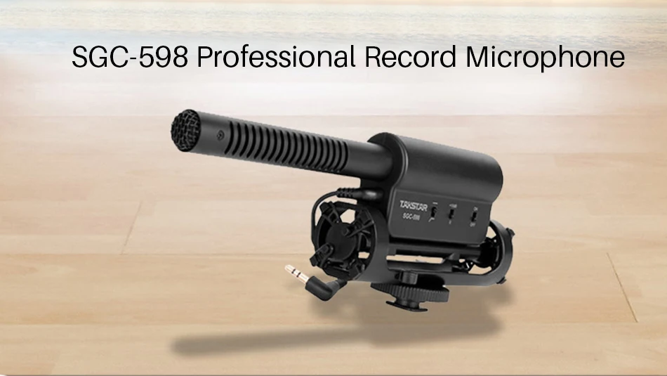 Takstar SGC-598 видео микрофон камера интервью видео запись Vlog микрофон для DSLR камеры Nikon Canon конденсаторный микрофон