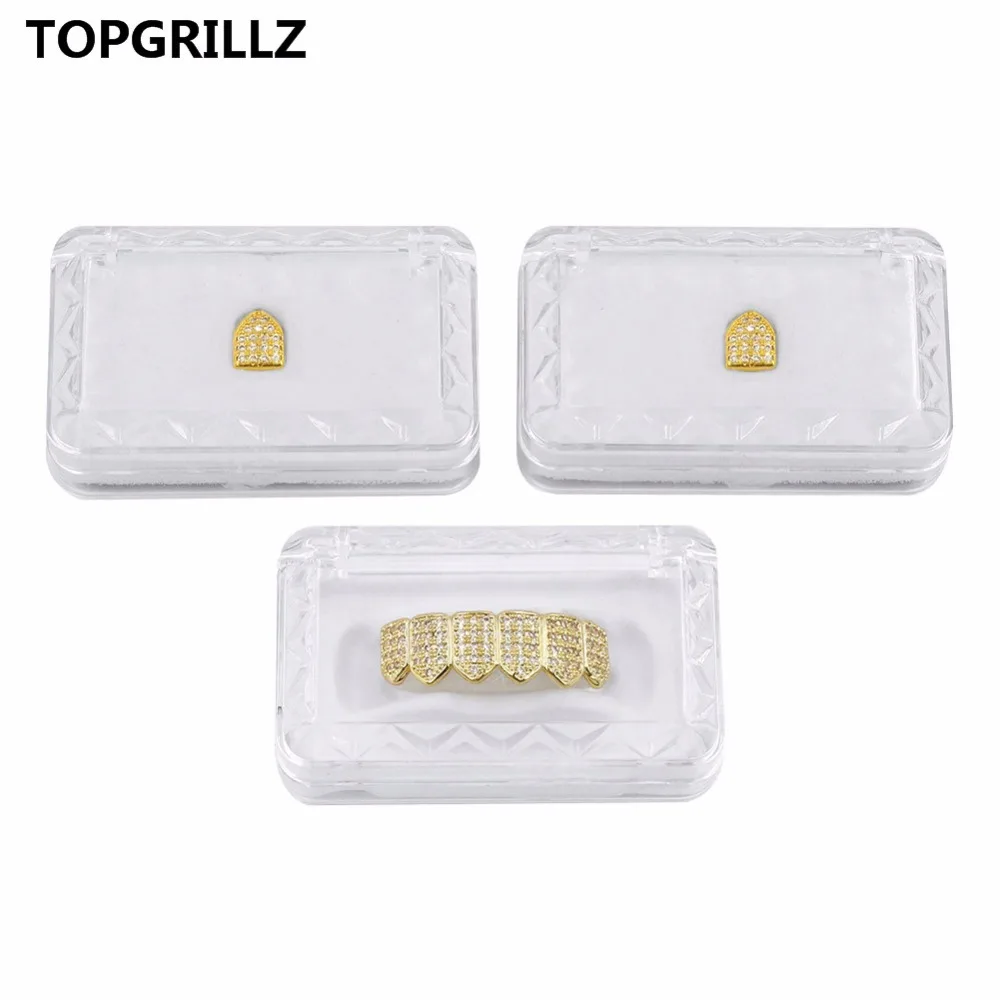 TOPGRILLZ хип хоп ювелирные изделия новый Cuatom Fit золото/серебро все ледяной медный