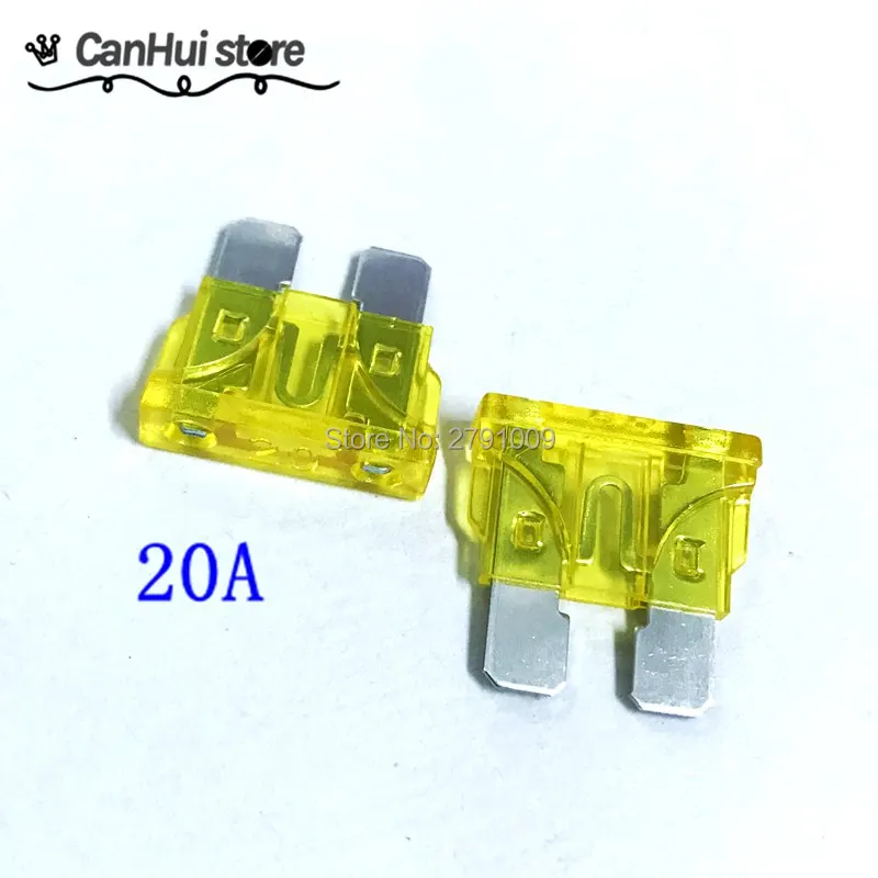 1 20 штук/комплект 10A Ассорти Смешанный Стандартный предохранитель лезвия для авто автомобиль 5A/10/15/20/25/30 каждый 20 штук автомобиль предохранитель 19*19 мм