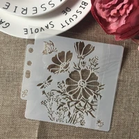 1pcs 13cm 5 1 butterfly flower diy layering stencils wall painting scrapbook coloring embossing album decorative paper template