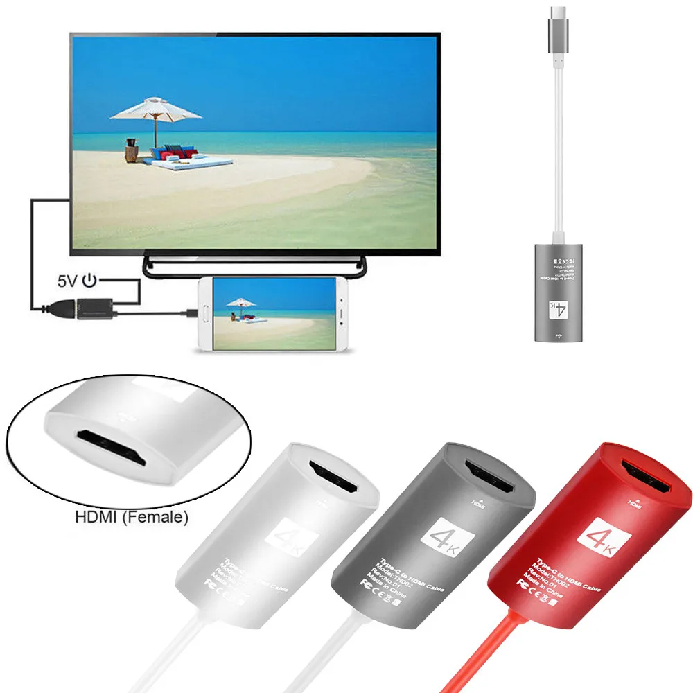Кабель USB Type C HDMI совместимый с Thunderbolt 3 4 K 60 Гц конвертер для HDTV проектора ПК