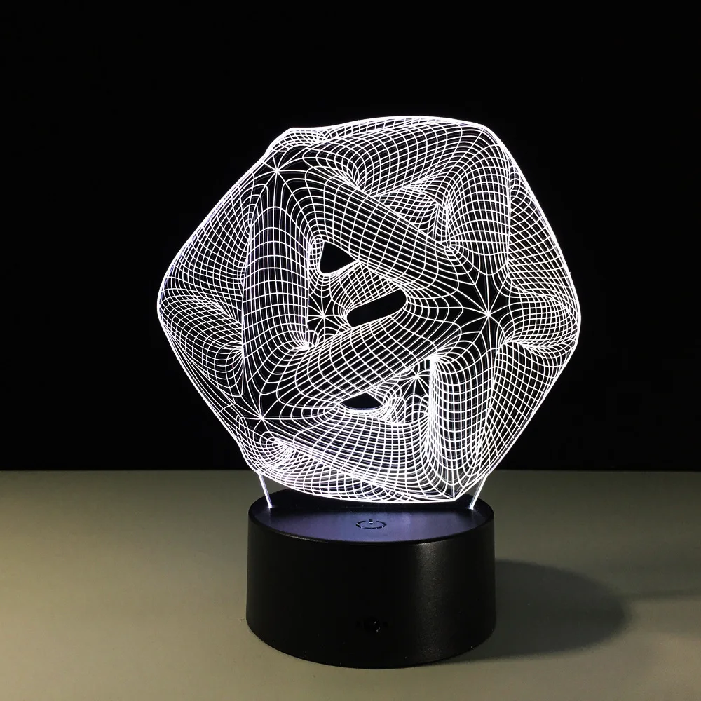 Абстрактный Графика 3D светодиодный светильник Иллюзия ночной Светильник акрил