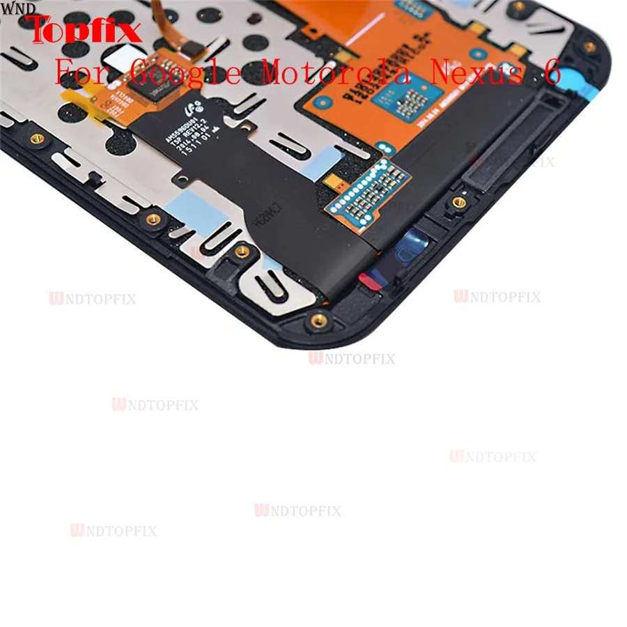 ЖК-дисплей для Motorola Nexus 6 XT1100 XT1103 сенсорный экран дигитайзер в сборе с рамкой 100%