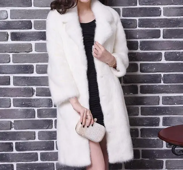 S 6XL Горячая/Весенняя женская новая мода средней длины лацканы высокая имитация