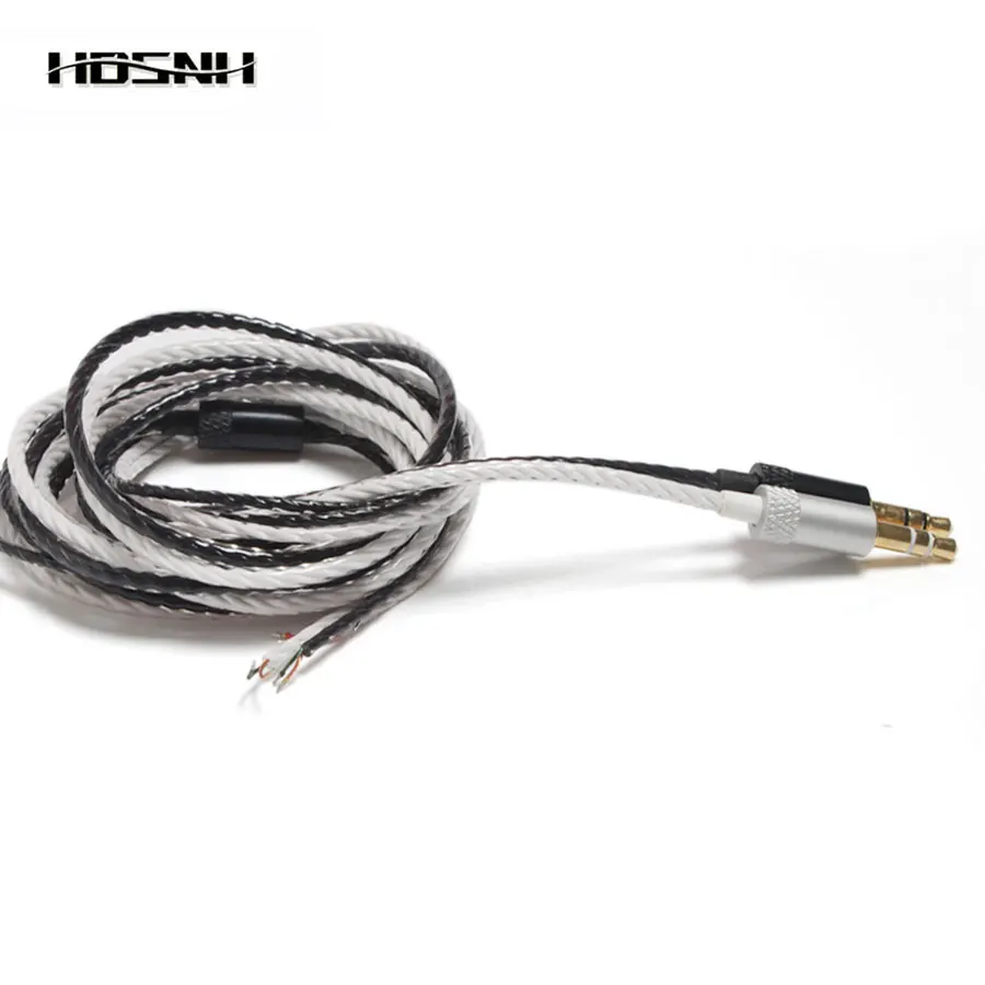 3 вида цветов DIY MP3 провод для наушников HIFI полуфабрикат гибкий кабель для наушников 18 медный провод аксессуары для наушников