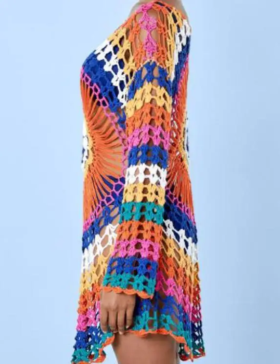 2019 сексуальное платье с ажурной отделкой Для женщин из пляжное Кепки ап бикини