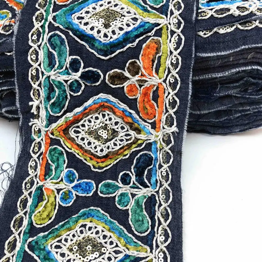 10Yards Width 10cm Sequin Embroidery Lace Trim Clothing Ribbon Accessories | Дом и сад