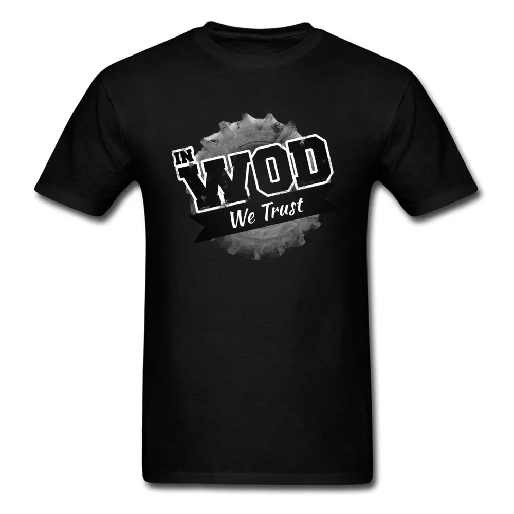 In WOD We Trust Футболка мужская игровая футболка Черная с принтом шины GG летняя