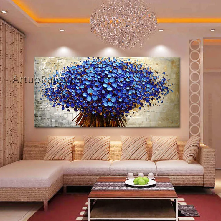 Style A Цветок Ручная роспись стены Picture quadros мастихином Абстрактная живопись маслом холст Книги по искусству современный дом Куадрос украсить гостиную - Цвет: Style A