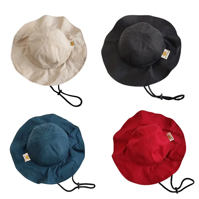 2019 Spring Summer Baby Boys Girls Toddler Solid Color Bucket Hats Caps Reversible Sun Headwear | Детская одежда и обувь