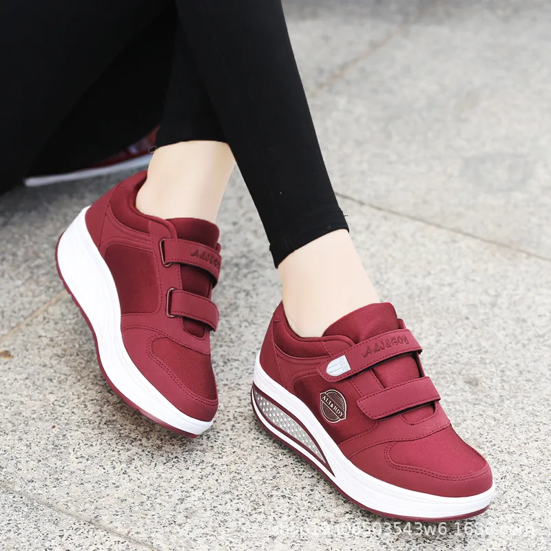 2019 Женская Весенняя обувь с эффектом вибрации женская на платформе для фитнеса