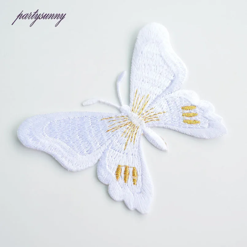 PF Бабочки Вышивка Патч Полоса Многоцветная Одежда Аппликация Аксессуары Платье