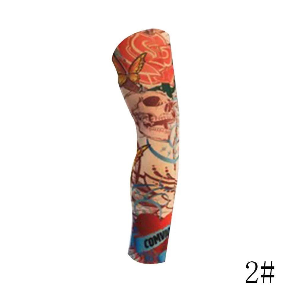 Новая модная Татуировка теплый рукав Мужская УФ защита Открытый Временная
